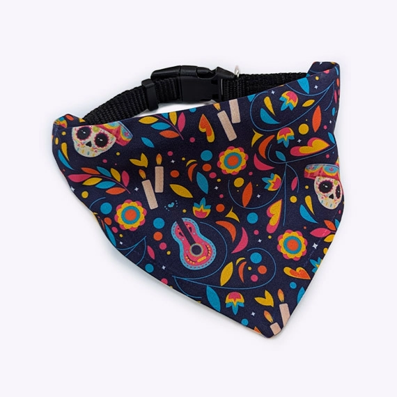 Bandana porte-médaille Dia de los muertos