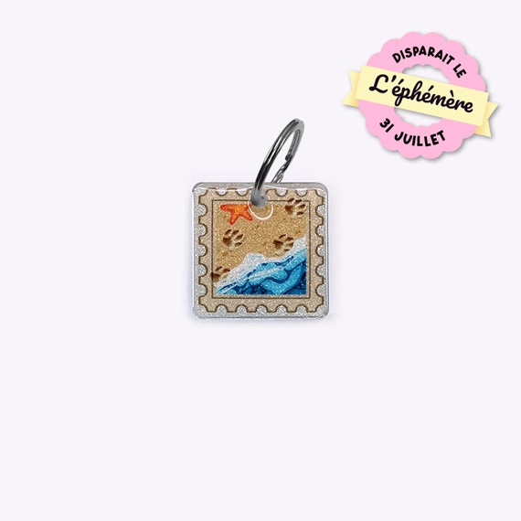 Médaille Timbre balade sur la plage