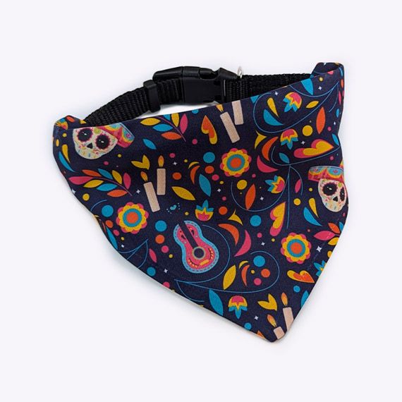 Bandana porte-médaille Dia de los muertos