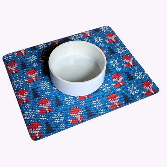 Tapis de gamelle  Renard des neiges